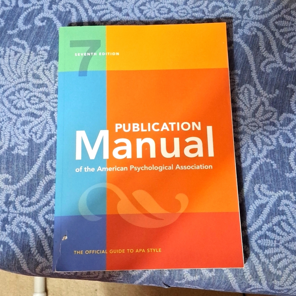 Publication manual ofvthe American Psychology Association